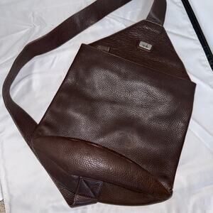 The Sak Genuine Leather Sling Crossbody Messenger Brown - Sustainable Durable